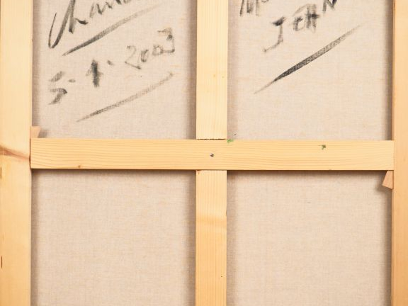 Roland CHANCO. "Monsieur Jean". Huile sur toile, signée en bas à gauch