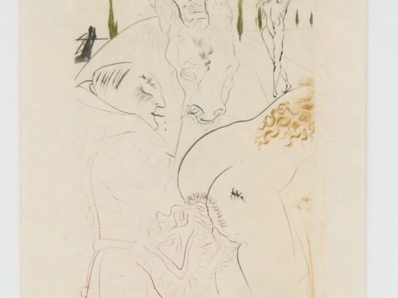 Salvador DALI. Lithographie en couleur signée en bas à droite et numér
