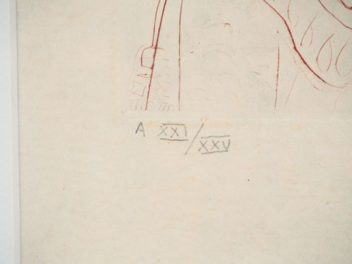 Salvador DALI. Lithographie en couleur signée en bas à droite et numér