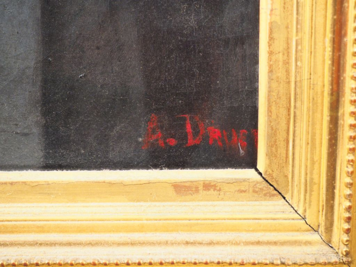 A. DRUET. "Portrait d'Albert Saleza, tenor à l'opéra de Paris". Huile 