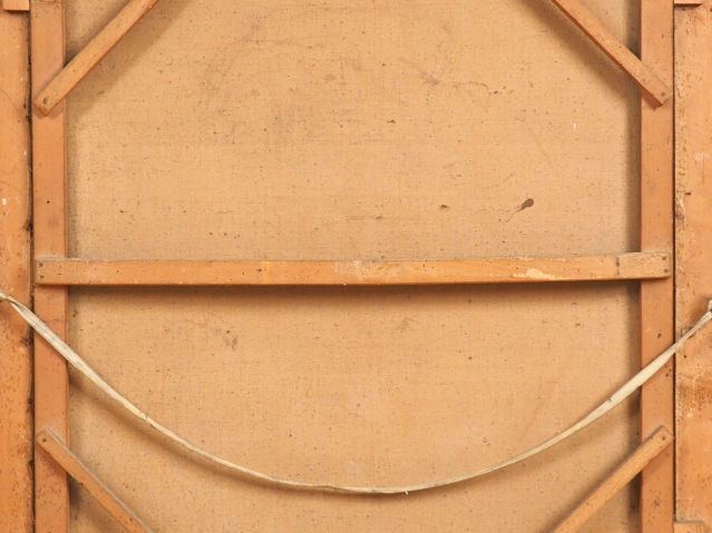 Jules JAMMES. "Portrait d'homme à la longue vue". Huile sur toile sign