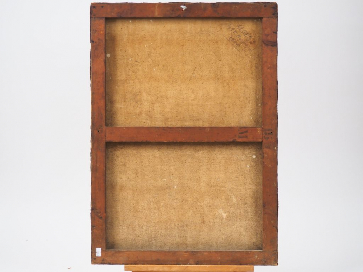 P. LEONARD. "La jeune orientale". Huile sur toile signée en bas à droi