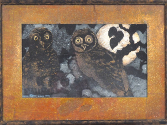 Vente aux enchères Georges MANZANA-PISSARRO. "Hiboux au clair de lune". Epreuve d'état si