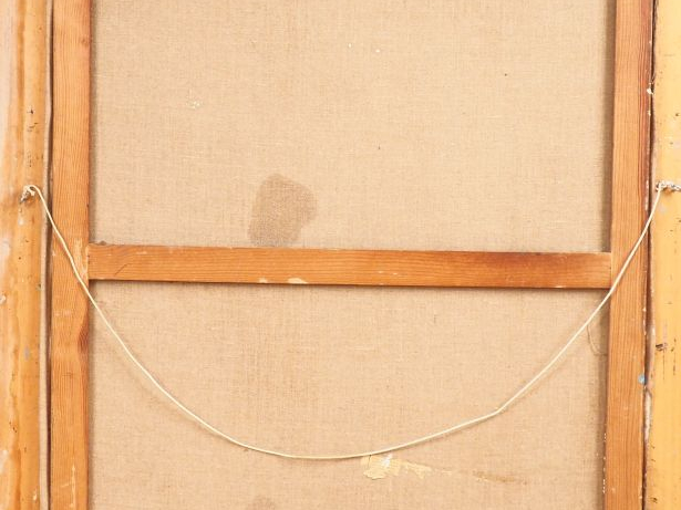 MENENDEL. "Ville ensoleillée en hiver". Huile sur toile signée en bas 