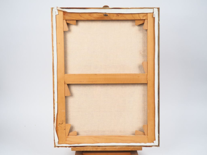 CONSTANCE NIELSEN. "Elégantes". Huile sur toile, signée en bas à gauch