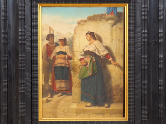 Vente aux enchères Jacques PILLIARD. "La maitresse vengeresse" Huile sur toile sigée en b