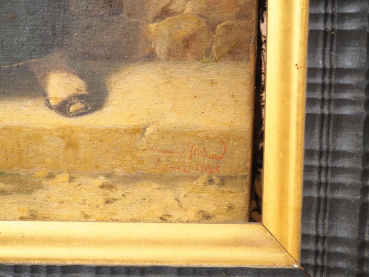 Jacques PILLIARD. "La maitresse vengeresse" Huile sur toile sigée en b