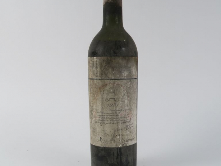 1 BOUTEILLE CHÂTEAU MOUTON ROTHSCHILD 1er GCC PAUILLAC - 1951 - BEP/ES