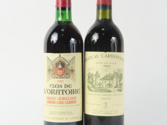 Vente aux enchères 2 BOUTEILLES 1982 : 1 CLOS DE L'ORATOIRE GCC ST EMILION BG - 1 CHÂTEAU