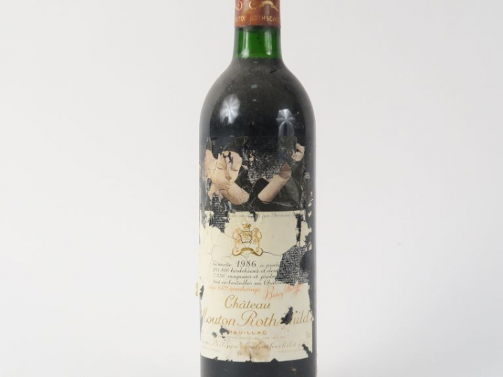 1 BOUTEILLE CHÂTEAU MOUTON ROTHSCHILD 1er GCC PAUILLAC - 1986 - BG/ETA