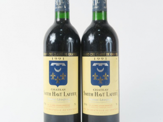 Vente aux enchères 2 BOUTEILLES CHÂTEAU SMITH HAUT LAFITTE GCC GRAVES - 1991 - BG