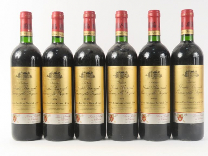 6 BOUTEILLES CHÂTEAU GRAND BARRAIL LAMARZELLE FIGEAC GC ST EMILION - 1