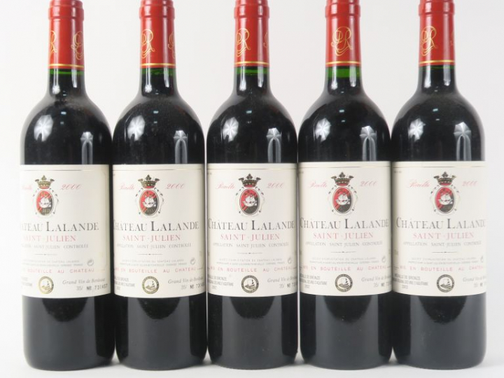 5 BOUTEILLES CHÂTEAU LALANDE BORIE SAINT JULIEN - 2000