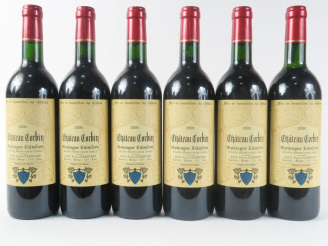 Vente aux enchères 6 BOUTEILLES CHÂTEAU CORBIN MONTAGNE ST EMILION - 2000