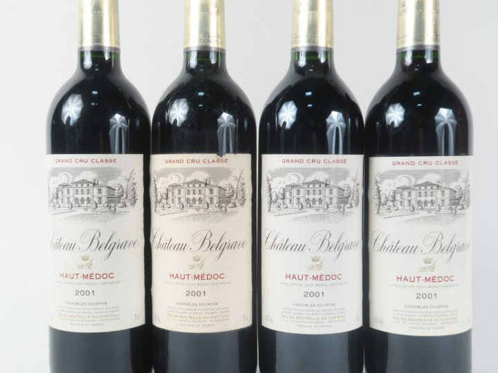 4 BOUTEILLE CHÂTEAU BELGRAVE GCC HAUT MEDOC - 2001