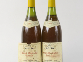 Vente aux enchères 2 BOUTEILLES BATARD MONTRACHET GC MORIN - 1988 - 1 CAPS AB/1 EA