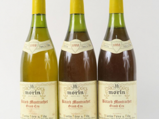 Vente aux enchères 3 BOUTEILLES BATARD MONTRACHET GC MORIN - 1988