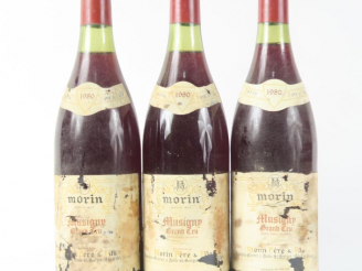 Vente aux enchères 3 BOUTEILLES MUSIGNY GC MORIN - 1980 - EA