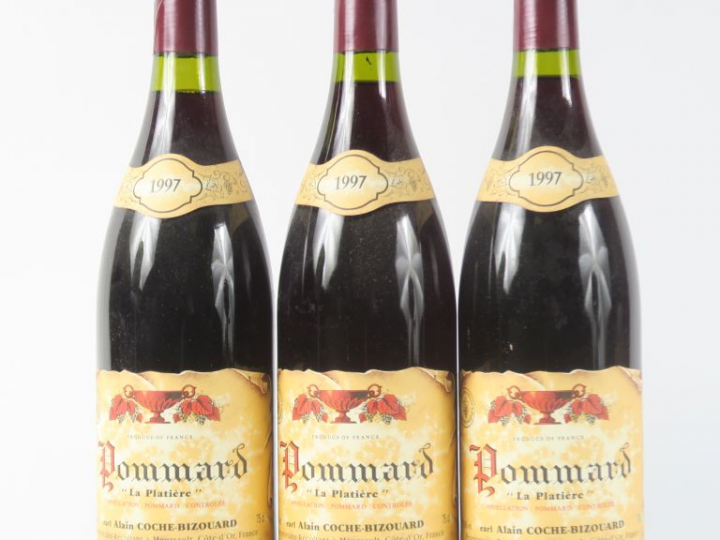 3 BOUTEILLES POMMARD 'LA PLATIERE' COCHE BIZOUARD - 1997