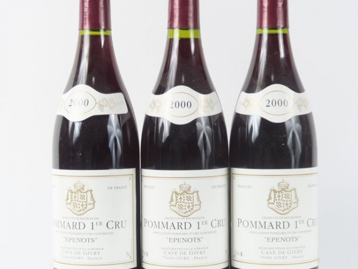 3 BOUTEILLES POMMARD 1er CRU 'EPENOTS' CAVE DE GIVRY - 2000