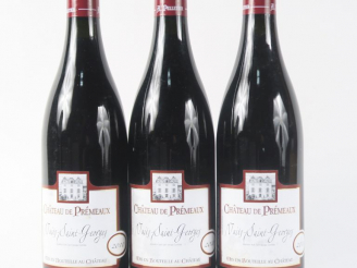 Vente aux enchères 3 BOUTEILLES NUITS SAINT GEORGES CHÂTEAU DE PREMAUX - 2010