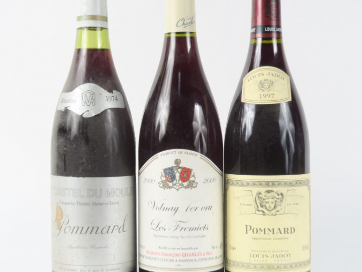 3 BOUTEILLES : 1 POMMARD LOUIS JADOT 1997 - 1 POMMARD CASTEL DU MOULIN