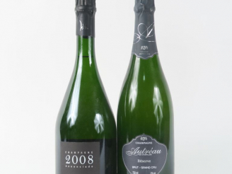 Vente aux enchères 2 BOUTEILLES CHAMPAGNE : 1 AUTRÉAU 'RESERVE' - 1 LOUIS HUOT 'ANONCIADE