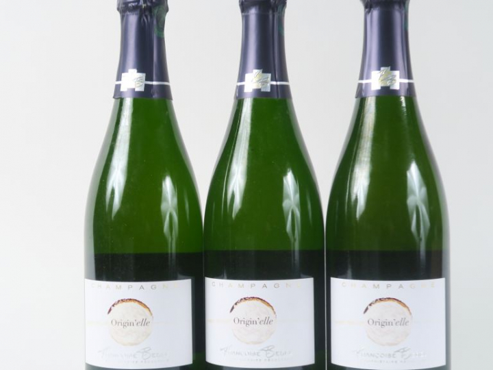 3 BOUTEILLES CHAMPAGNE FRANCOISE BEDEL 'ORIGIN'ELLE'