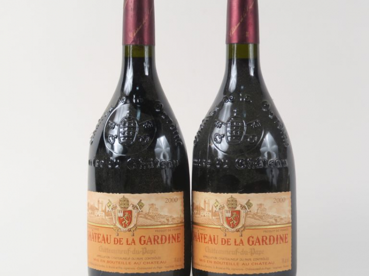 2 BOUTEILLES CHÂTEAU LA GARDINE CHATEAUNEUF DU PAPE - 2000