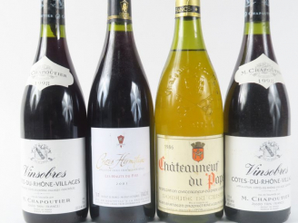 Vente aux enchères 4 BOUTEILLES : 2 CÔTES DU RHÔNE VILLAGES 'VINSOBRES' M. CHAPOUTIER 199