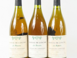 Vente aux enchères 3 BOUTEILLES CHÂTEAU DE LANCYRE BLANC 'LA ROUVIERE' COTEAUX DU LANGUED
