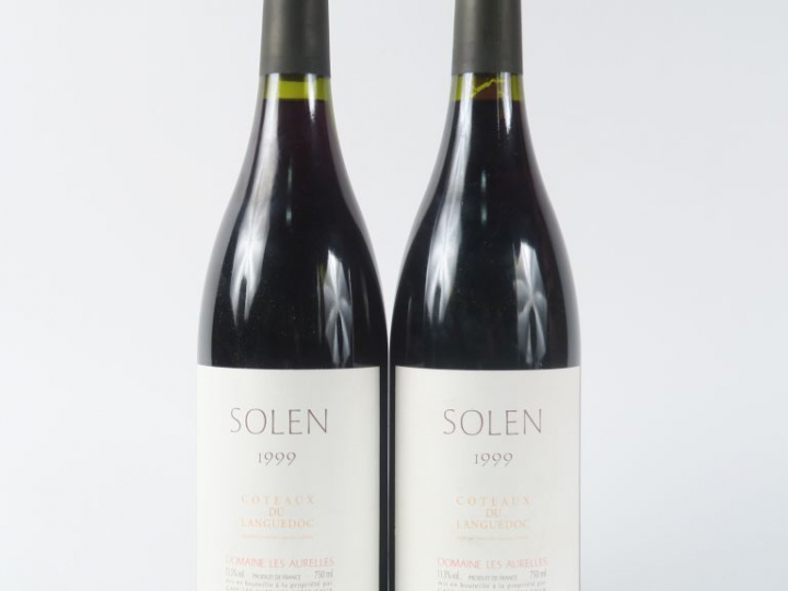2 BOUTEILLES DOMAINE LES AURELLES 'SOLEN' COTEAUX DU LANGUEDOC - 1999