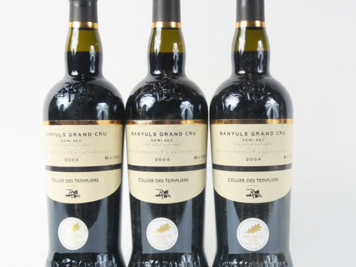 3 BOUTEILLES BANYULS GC 'DEMI SEC' CELLIER DES TEMPLIERS - 2004