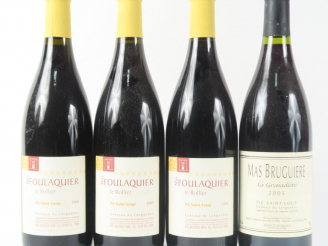 Vente aux enchères 4 BOUTEILLES COTEAUX DU LANGUEDOC 2005 : 1 MAS BRUGUIERE 'LA GRENADIER
