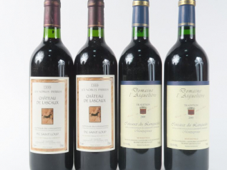 Vente aux enchères 4 BOUTEILLES COTEAUX DU LANGUEDOC : 2 DOMAINE L'AIGUELIERE 2000 - 2 CH