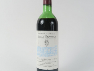Vente aux enchères 1 BOUTEILLE VEGA SICILIA 'VALBUENA' 3er ANO - 1980 - BEP/CAPS AB