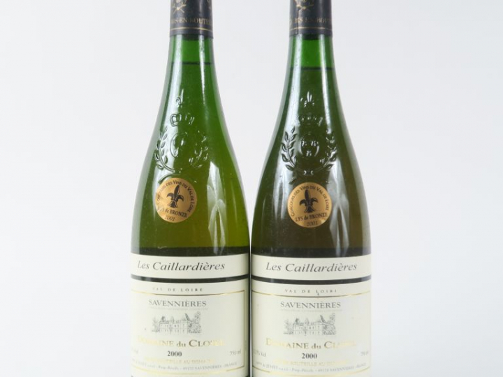 2 BOUTEILLES DOMAINE DU CLOSEL 'LES CAILLARDIERES' SAVENNIERES - 2000