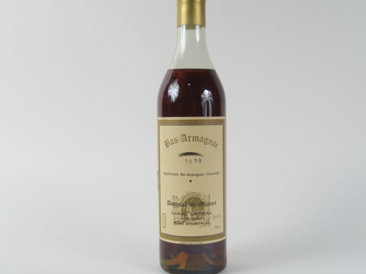 1 BOUTEILLE BAS ARMAGNAC DOMAINE DE MOUNET M. LAFITEAU 45° - 1970