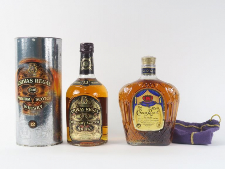 2 BOUTEILLES WHISKY : 1 CHIVAS REGAL '12 ANS' LIMITED EDITION 2000 - 1