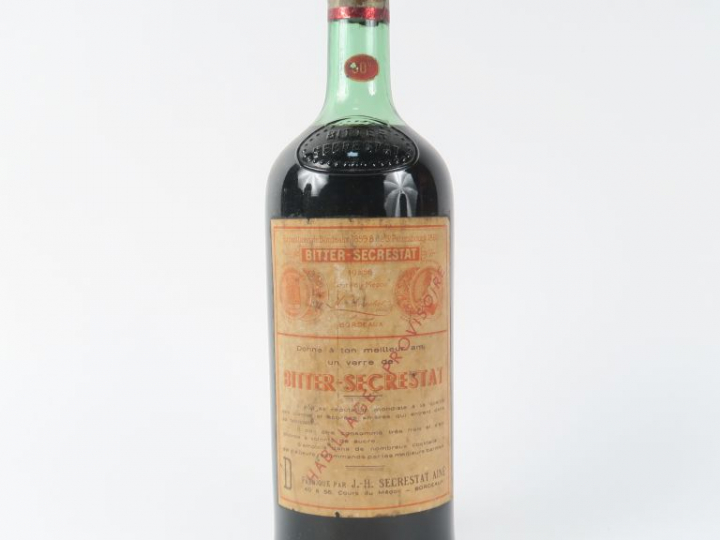 1 VIEILLE BOUTEILLE BITTER SECRESTAT - CAPS ÉTAIN
