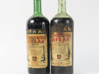 Vente aux enchères 2 VIEILLES BOUTEILLES GOUDRON JIFFRAN - EA/BS