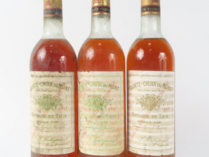 3 BOUTEILLES DOMAINE DU TICH STE CROIX DU MONT 1967 - LB/EA