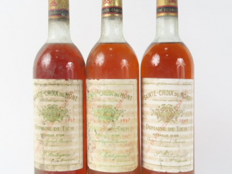 Vente aux enchères 3 BOUTEILLES DOMAINE DU TICH STE CROIX DU MONT 1967 - LB/EA
