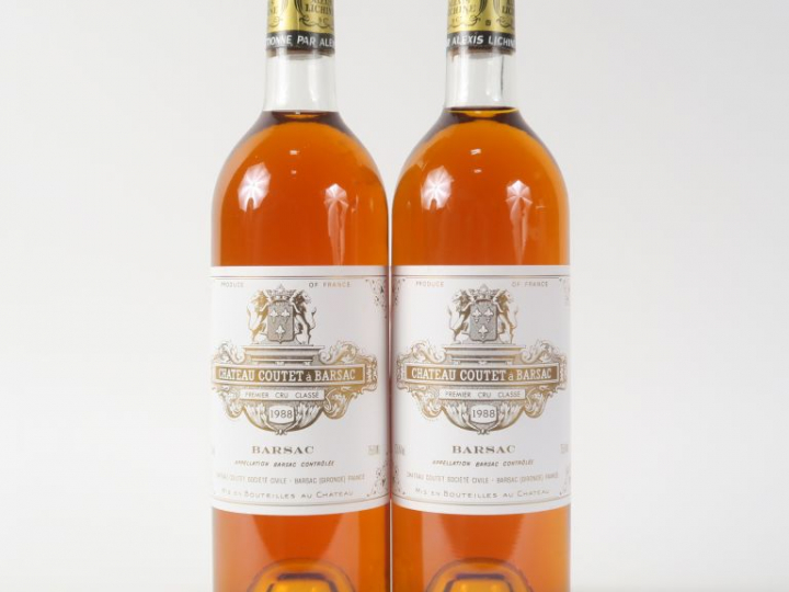 2 BOUTEILLES CHÂTEAU COUTET 1er CC SAUTERNES - 1988 - BG
