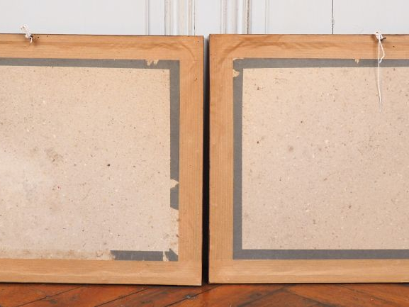 Léon DANCHIN.  Paire de lithographies « chien de chasse » et « chien l