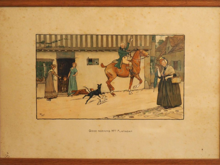 Paire de lithographies anglaises d’après Cécil Aldin « Good Morning Mr