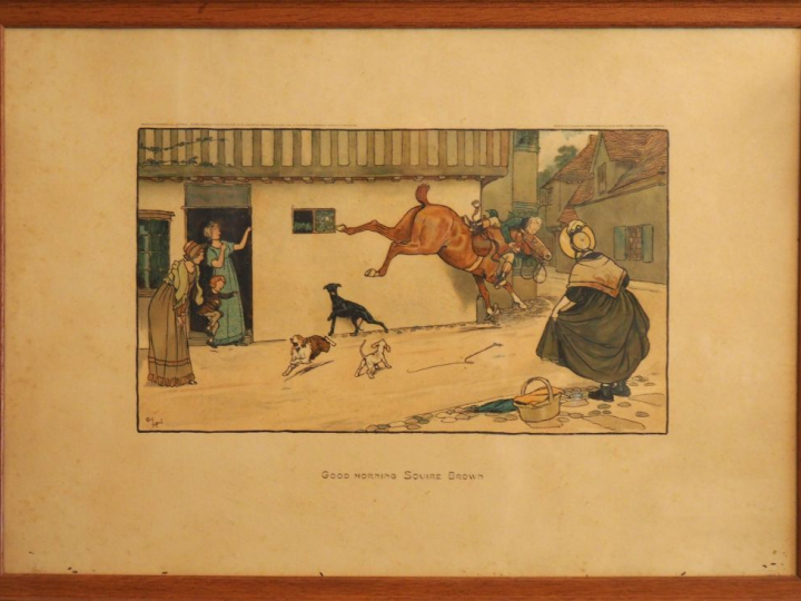 Paire de lithographies anglaises d’après Cécil Aldin « Good Morning Mr