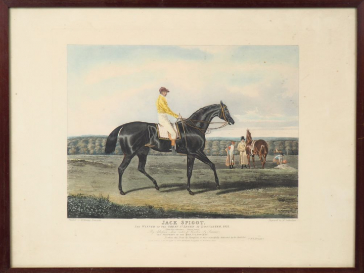 Paire de gravures anglaises en couleur "Jack Spigot" et "Bessy Bedlam"