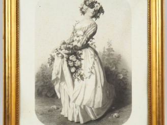 Vente aux enchères Suite de quatre lithographies XIXème en noir. "Allégorie des quatres s