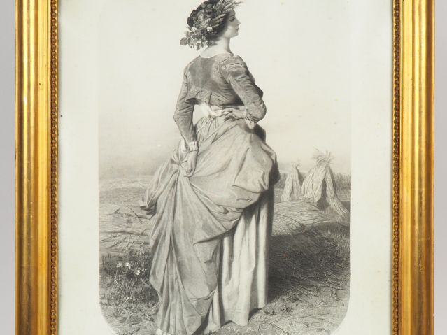 Suite de quatre lithographies XIXème en noir. "Allégorie des quatres s